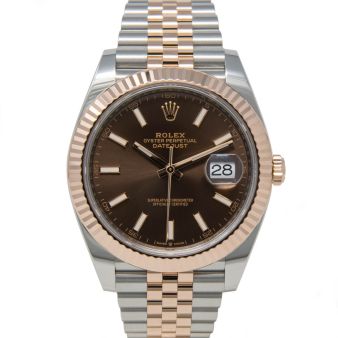 Rolex Datejust 41mm 126331 Wristwatch, Jubilee Bracelet, Chocolate Index Dial, Fluted Bezel