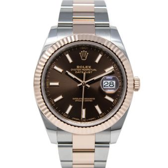 Rolex Datejust 41 178274 Wristwatch, Oyster Bracelet, Chocolate Index Dial, Fluted Bezel