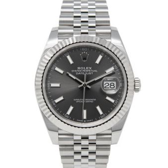 Rolex Datejust 41 126334 Wristwatch, Jubilee Bracelet, Slate Index Dial, Fluted Bezel