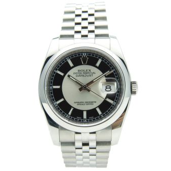 Rolex Datejust 36, Black Bullseye Face, Steel, 116200
