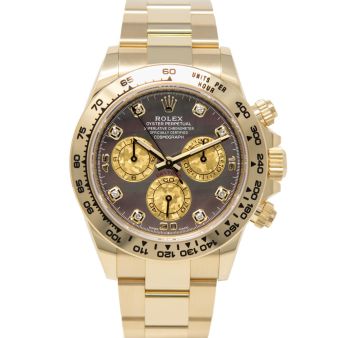 Rolex Cosmograph Daytona 116508 Wristwatch, Oyster Bracelet, Black Mother of Pearl Diamond Dial, Tachymeter Bezel