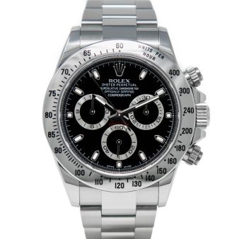 Rolex Cosmograph Daytona 116520 Wristwatch, Stainless Steel, Oyster Bracelet, Black Dial