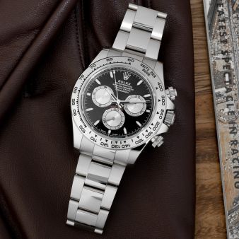 2023 Rolex Cosmograph Daytona 126509, White Gold, Black & Steel Dial, Box & Papers