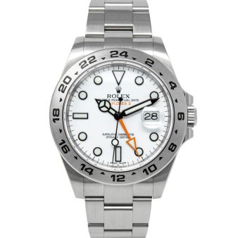 Rolex Men's Explorer II 216570 Wristwatch, Oyster Bracelet, White Dial