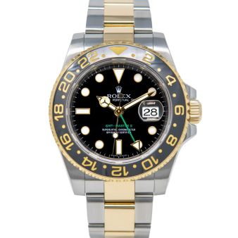 Rolex Men's GMT-Master II 116713LN Wristwatch, Oyster Bracelet, Black Dial