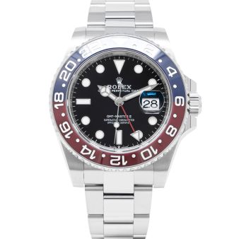 Rolex GMT-Master II 126710BLRO Wristwatch, Oyster Bracelet, Black Dial, "Pepsi" Rotatable Bezel