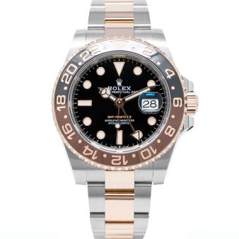 New Rolex GMT-Master II 126711CHNR Wristwatch, Oyster Bracelet, Black Dial, Black Brown "Root Beer" Rotatable Bezel