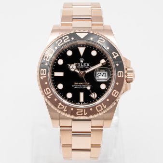 Rolex GMT-Master II 126715CHNR Wristwatch, Black Dial, Oyster Bracelet, Rotatable Bezel