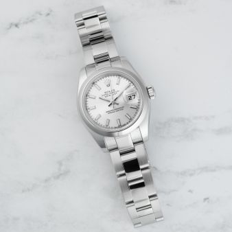 Rolex Lady-Datejust 26 179160, Stainless Steel, Silver Dial, Oyster Bracelet