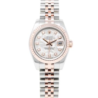 Rolex Lady-Datejust 26 179171 Wristwatch, Jubilee Bracelet, Meteorite Diamond Dial, Fluted Bezel