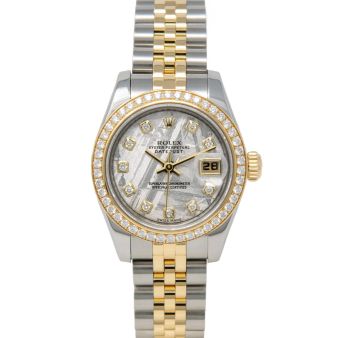 Rolex Lady-Datejust 179383 Wristwatch, Jubilee Bracelet, Meteorite Diamond Dial, Diamond Bezel