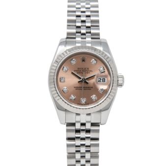 Rolex Lady-Datejust 26 179174 Wristwatch, Jubilee Bracelet, Pink Diamond Dial, Fluted Bezel