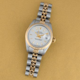 Rolex Lady-Datejust 26, 69173, Steel & Gold, Silver Dial, Jubilee Bracelet, Renewed