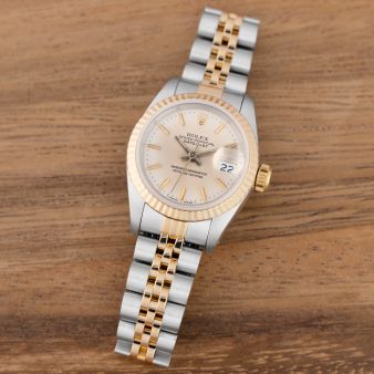Rolex Lady-Datejust 26, 69173, Steel & Gold, Silver Dial, Jubilee, Renewed