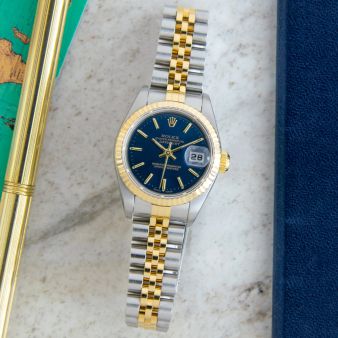 Rolex Lady-Datejust 26 79173, Steel & Yellow Gold, Blue Dial, Jubilee Bracelet