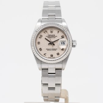 Rolex Lady-Datejust 26 79173 Wristwatch, Oyster Bracelet, Ivory Jubilee Arabic Dial, Fluted Bezel