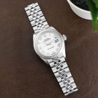 Rolex Lady-Datejust 279174, Steel & White Gold, White Roman Dial, Jubilee Bracelet