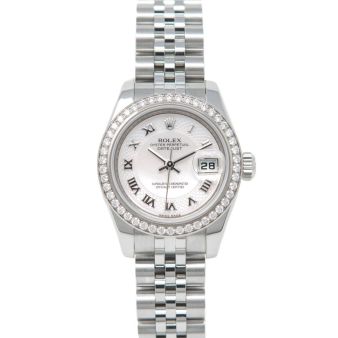 Rolex Lady-Datejust, Decorated Mother of Pearl Roman Face, Steel & White Gold, 179384
