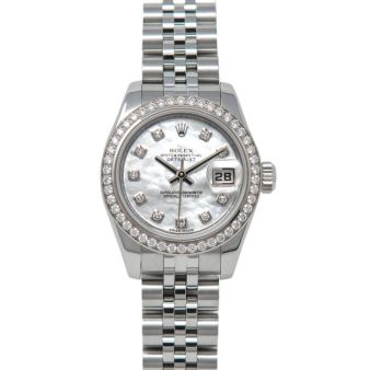Rolex Lady-Datejust, Mother of Pearl Diamond Face, Steel & White Gold, 179384
