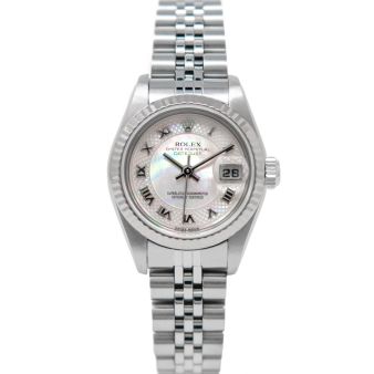 Rolex Lady Datejust 79174 Wristwatch, Jubilee Bracelet, Decorated MOP Roman Dial, Fluted Bezel