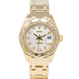 Rolex Lady Pearlmaster 80318 Wristwatch, Pearlmaster Bracelet, Silver Jubilee Diamond Dial, Diamond Bezel
