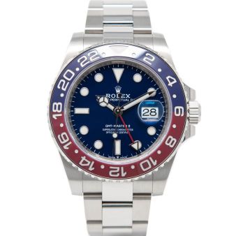 New Rolex GMT-Master II, Blue Dial, Blue & Red "Pepsi" Bezel, Oyster Bracelet, 126719BLRO