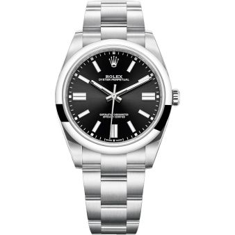 Rolex Oyster Perpetual 41 124300-0002, Bright Black Dial, Oyster Bracelet