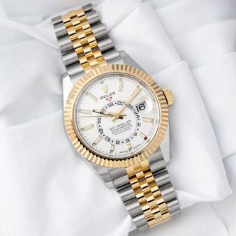 Rolex Sky-Dweller 336933, Steel & Gold, White Dial, Box & Papers