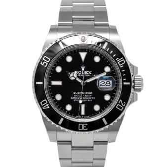 Rolex Submariner Date 126610 Wristwatch, Oyster Bracelet, Black Dial, 60-Minute Bi-Directional Bezel