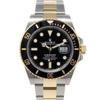 New Rolex Submariner Date 126613LN Wristwatch, Oyster Bracelet, Black Dial, Black Rotatable Bezel