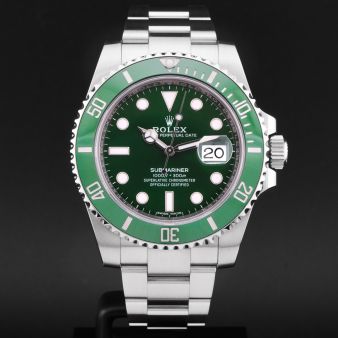 Rolex Submariner Date "Hulk" 116610LV, Steel, Mark III Green Dial, Oyster Bracelet, Renewed