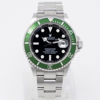 Rolex Submariner Date "Kermit" 16610V Wristwatch, Black Dial, Oyster Bracelet, Green Rotatable Bezel
