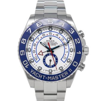 Rolex Yacht-Master II 116680 Wristwatch, Oyster Bracelet, White Index Dial