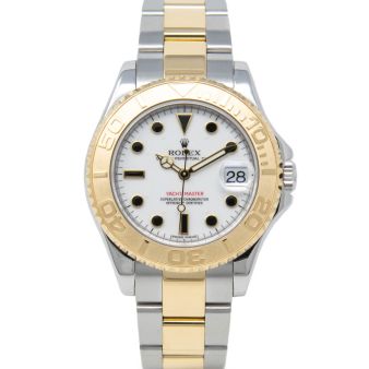 2010 Rolex Yacht-Master 35, White Dial, Steel & Gold, 168623