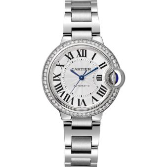 Cartier Ballon Bleu de Cartier W4BB0023 Wristwatch, Silver Dial, Steel Bracelet