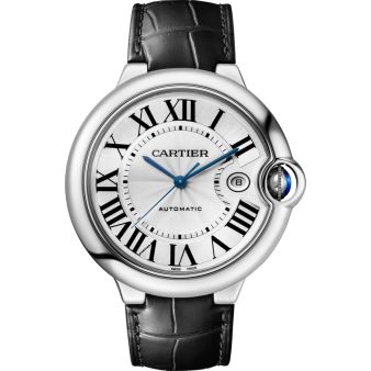Cartier Ballon Bleu de Cartier W69016Z4 Wristwatch, Silver Dial, Leather Strap