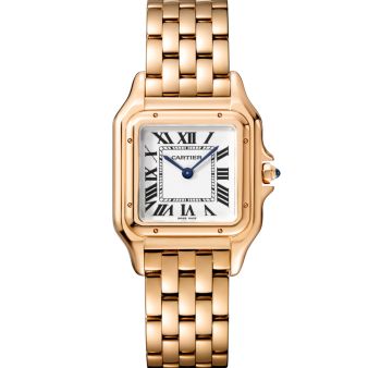 Cartier Panthère de Cartier WGPN0007 Wristwatch, Silver Dial, Rose Gold Bracelet