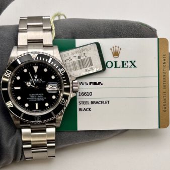 2015 Rolex Submariner Date 16610, 40mm, Steel, Black Dial, Box & Papers