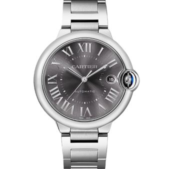 Cartier Ballon Bleu de Cartier WSBB0060 Wristwatch, Gray Dial, Steel Bracelet