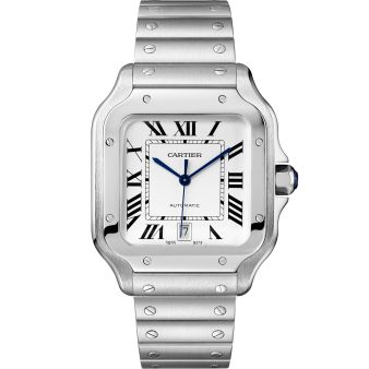 Cartier Santos de Cartier WSSA0018 Wristwatch Silver Dial, Stainless Steel Bracelet