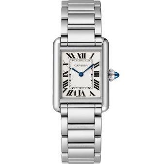Cartier Tank Must WSTA0051 Wristwatch, Silver Dial, Stainless Steel Bracelet