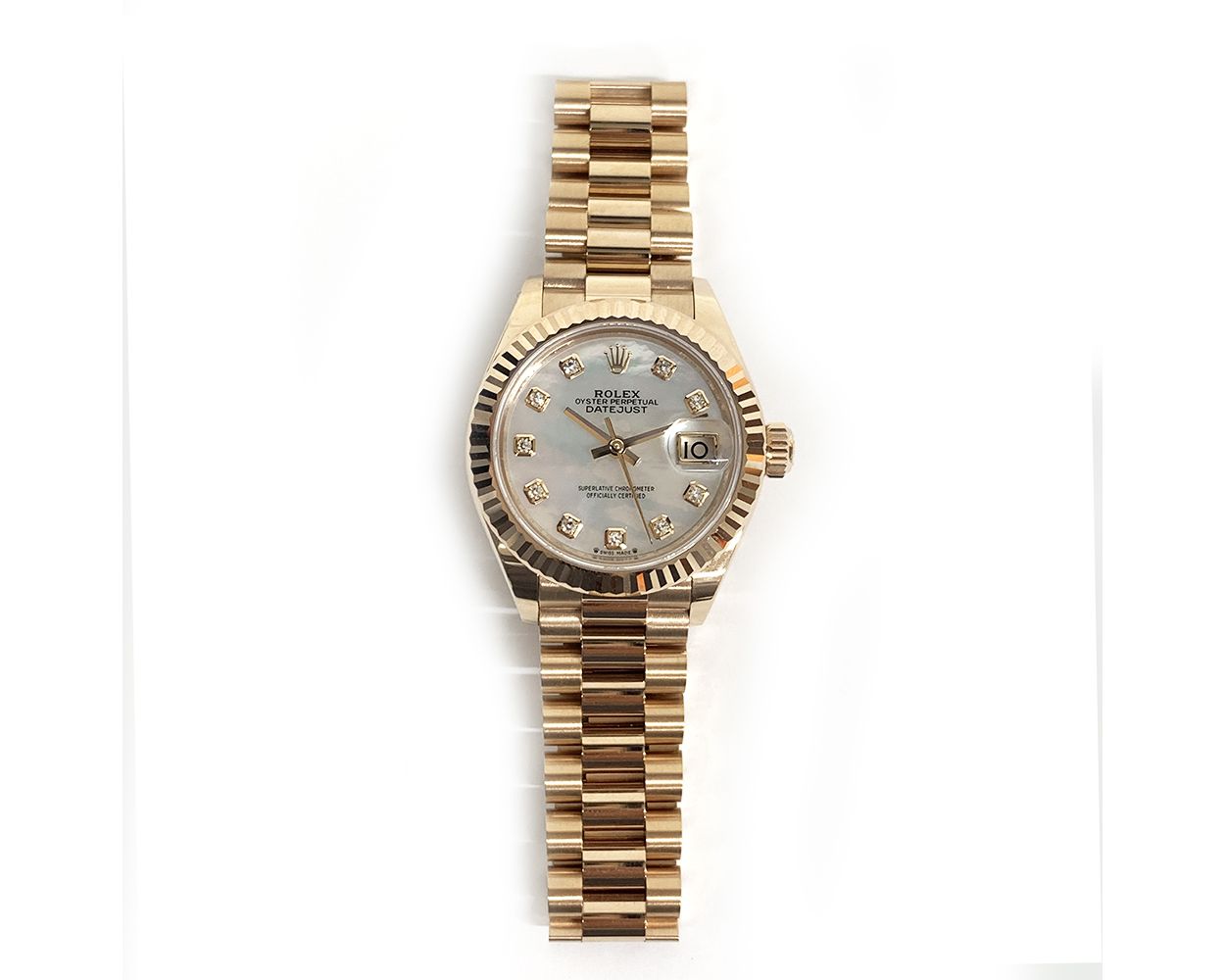Rolex Lady-Datejust 28 Diamond-Paved Women's Watch 279175