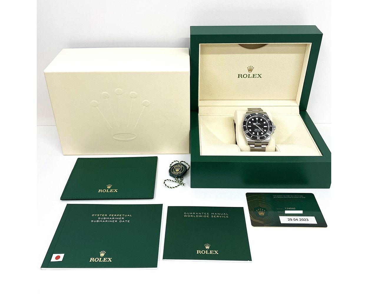 Rolex Submariner 124060 Silver Oyster Bracelet with Black