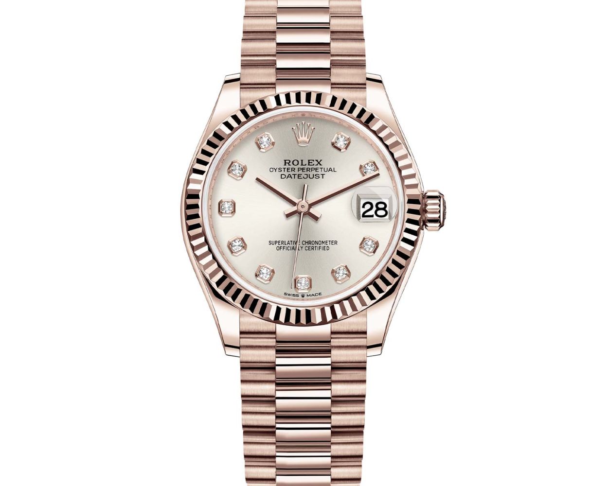 Buy Rolex Women's Datejust 31 278275 Wristwatch Silver Diamond Dial