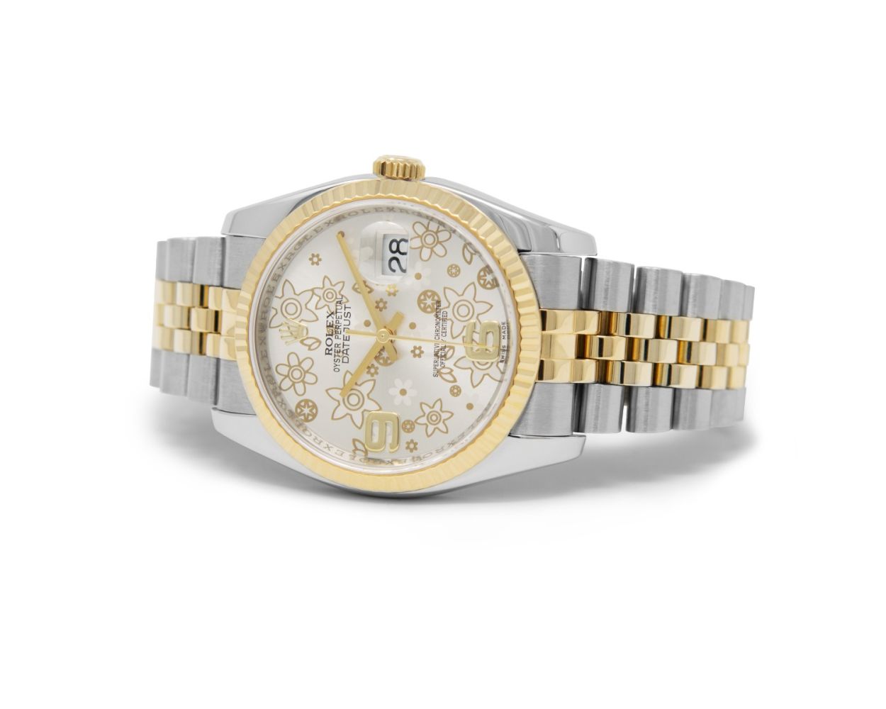 Rolex Datejust 36 Green Flower Datejust 36mm Diamond 2-Tone