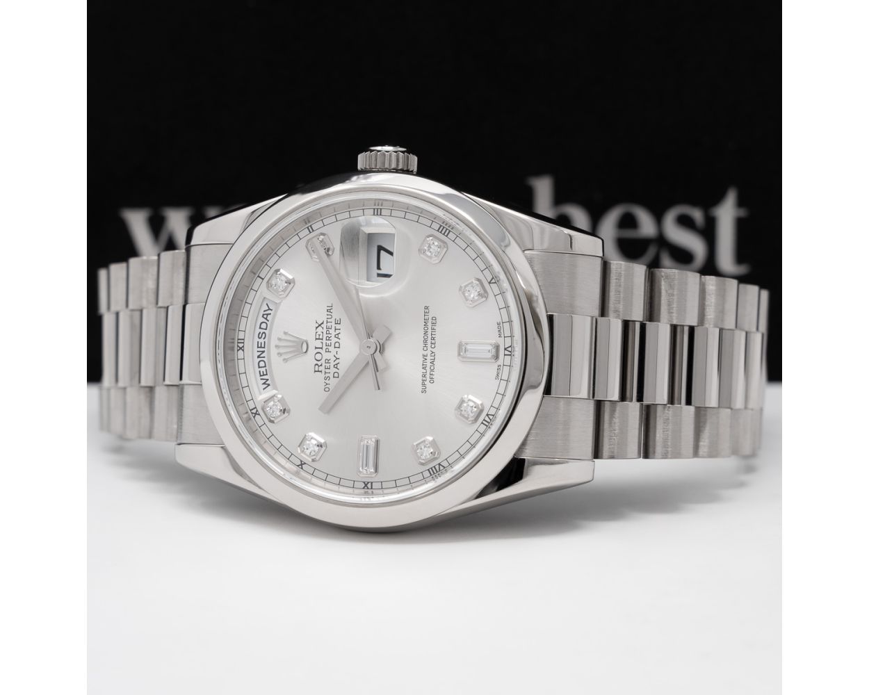 Buy Genuine Used Rolex Day-Date 36 118209 Watch - Silver
