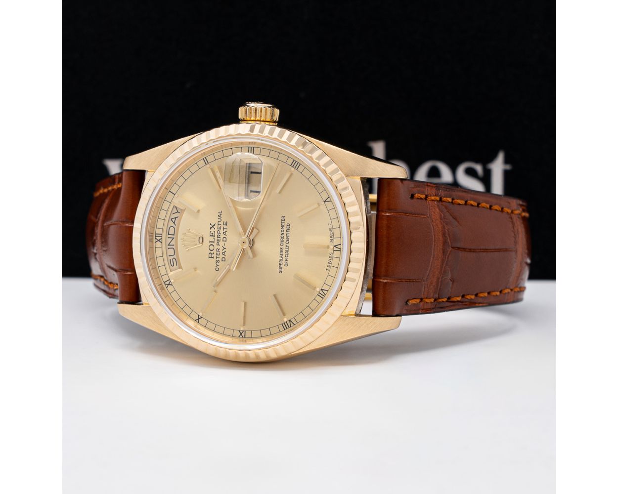 Buy Genuine Used Rolex Day-Date 36 18238 Watch - Champagne