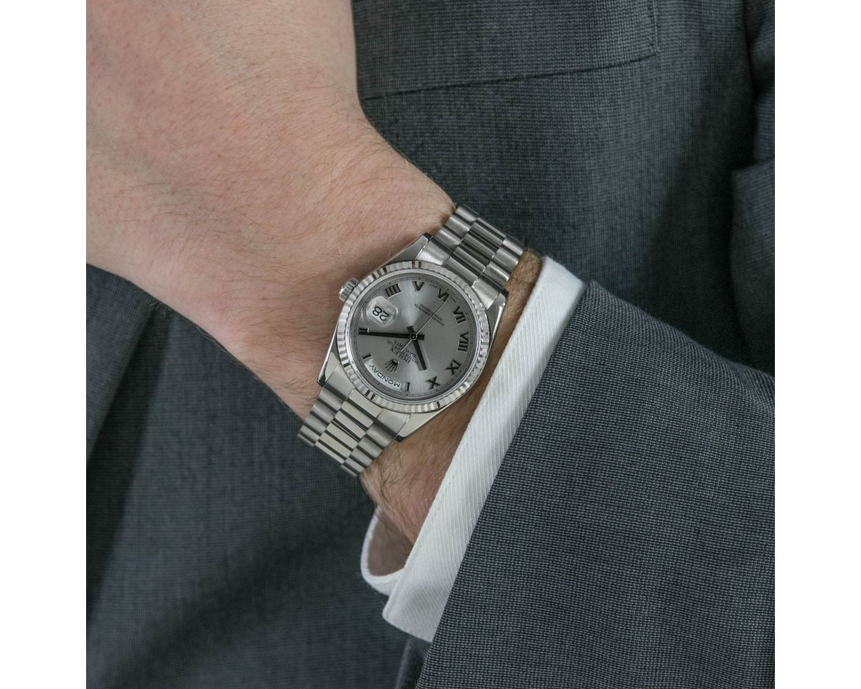 Buy Genuine Used Rolex Day-Date 36 118239 Watch - Silver