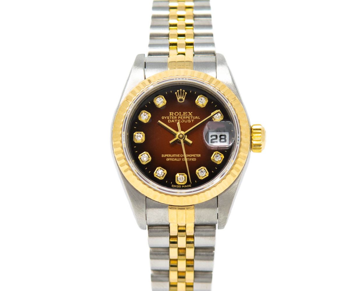 ROLEX DATEJUST 79173 3コマ Buy Genuine Used Rolex Lady-Datejust 26 79173 Watch - Red