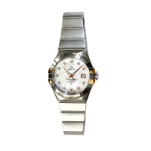 Omega, Constellation, Mother of Pearl Diamond Dial, Stainless Steel, 123.20.31.20.55.003